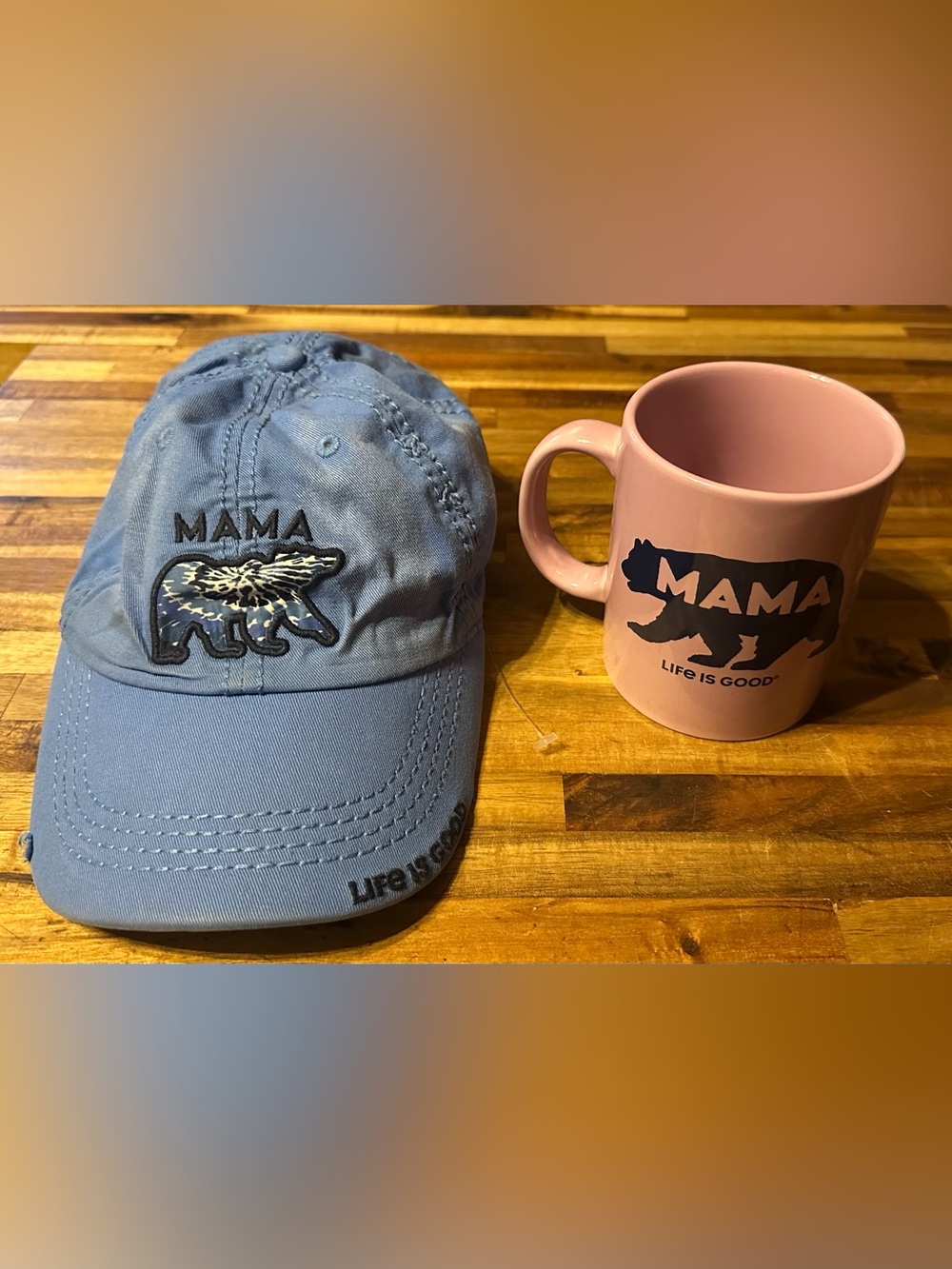 Life Is Good Mama Bear Baseball Hat & Life is Good Mama Bear Mug set